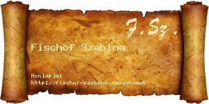 Fischof Szabina névjegykártya